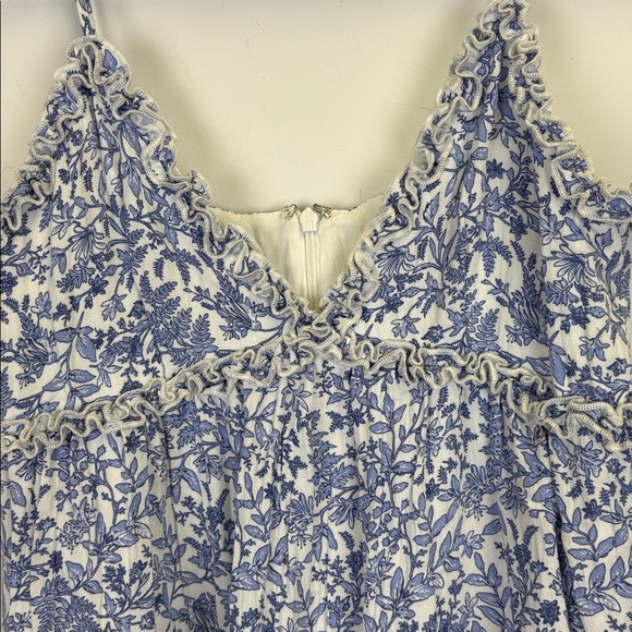 Gianni Bini Blue and White Tiered Dress with Adjustable Strap/ Size Medium - Picture 4 of 10